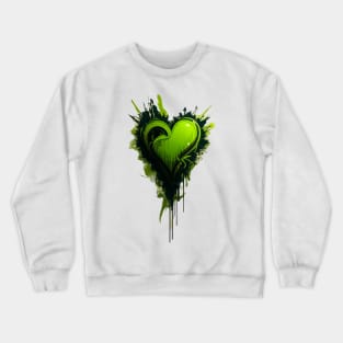 "Heartbeat of the Earth" Organic Graffiti Print Crewneck Sweatshirt